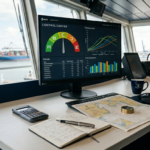 CII in shipping compliance dashboard showing vessel efficiency and carbon intensity analysis