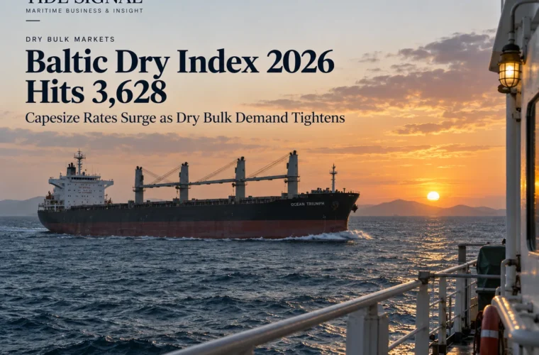 Baltic Dry Index Hits 3,628 as Capesize 5TC Tops $58,000 a Day