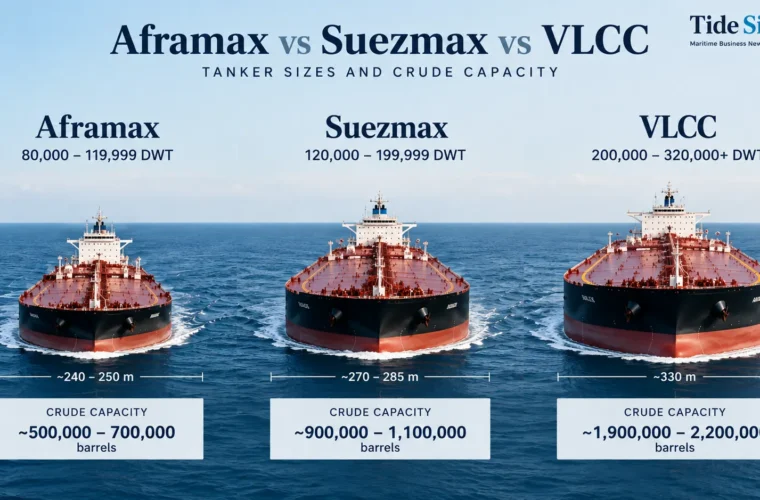 VLCC vs Suezmax vs Aframax: Tanker Sizes, Capacity and Differences Explained