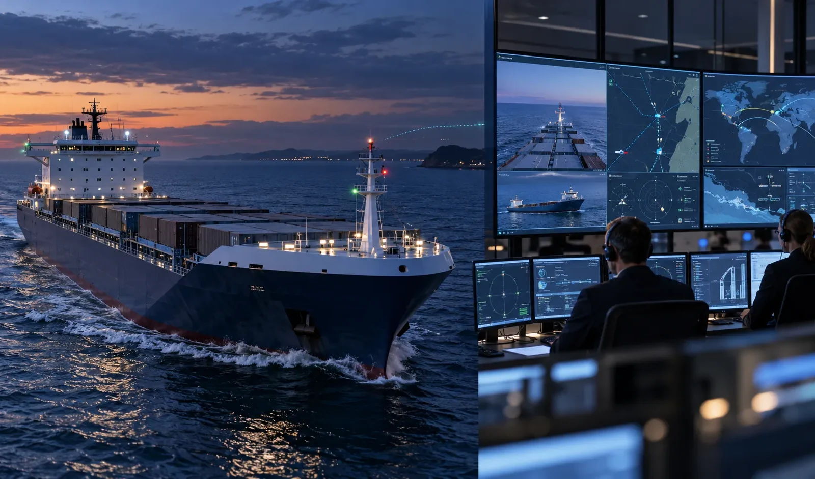 MASS Code autonomous cargo ship monitored from a remote operations centre under IMO 2026 safety rules