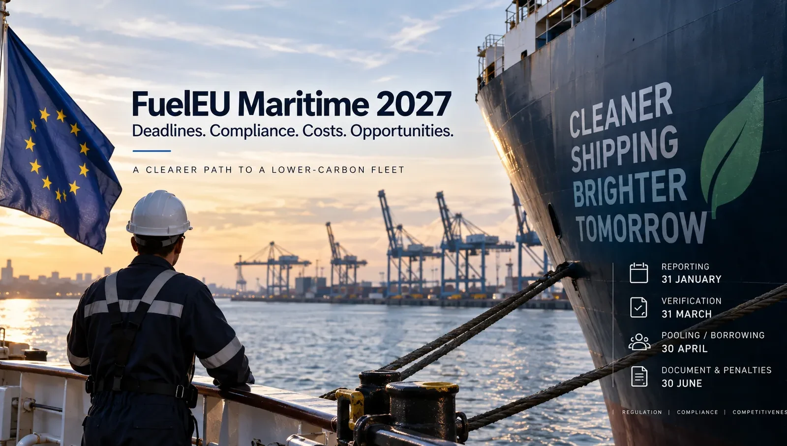 FuelEU Maritime 2027 compliance deadlines for shipping companies in European ports