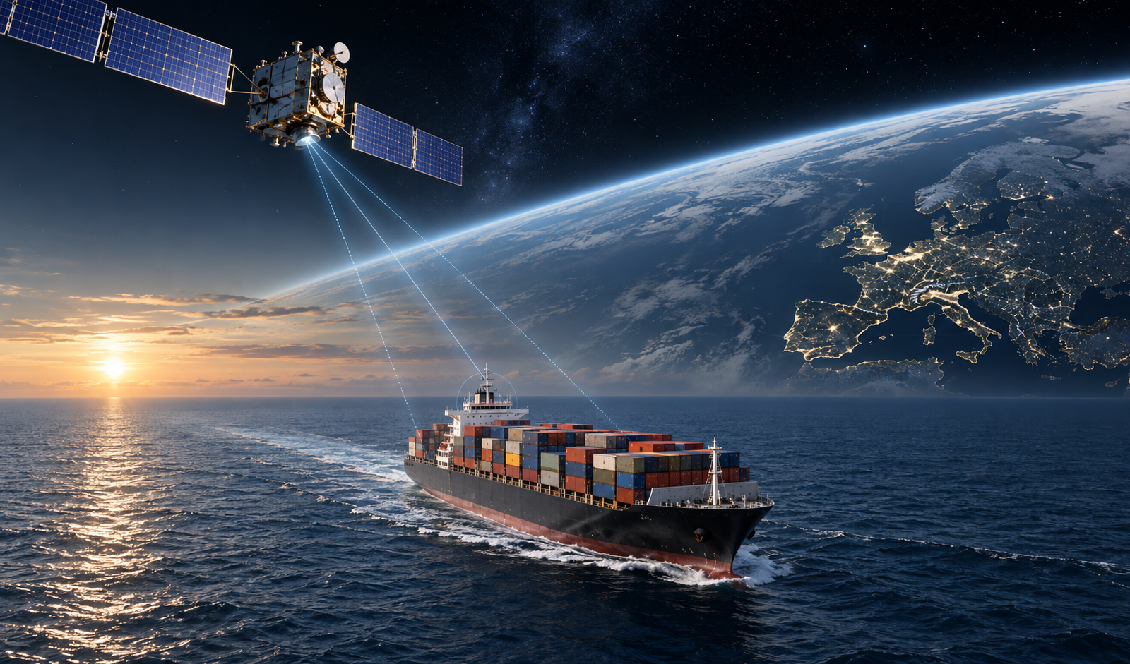 Galileo satellite authentication supporting secure GNSS navigation for a container ship at sea