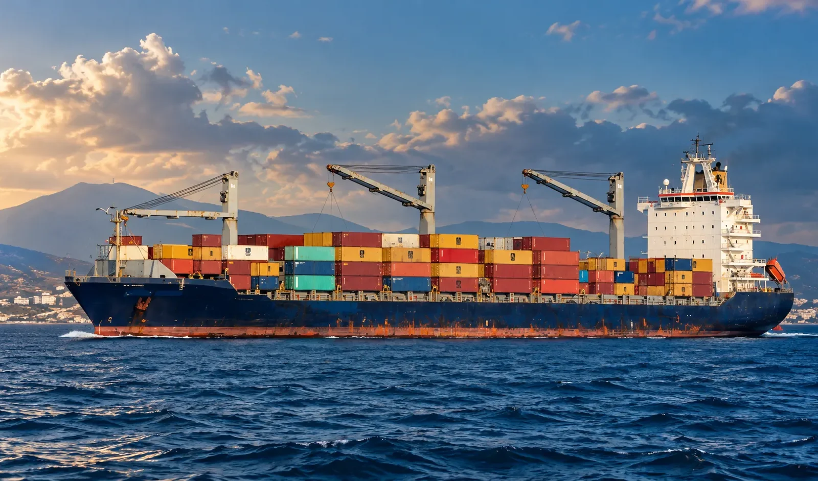 MSC Hermes III container ship at sea in the South China Sea after the crew rescue incident