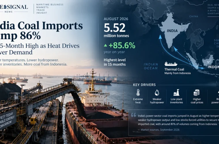 India Coal Imports Jump 86% to 15-Month High as Heat Drives Power Demand