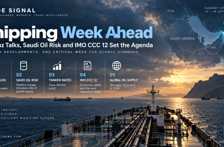 Shipping Week Ahead: Hormuz Talks, Saudi Oil Risk and IMO CCC 12 Set the Agenda